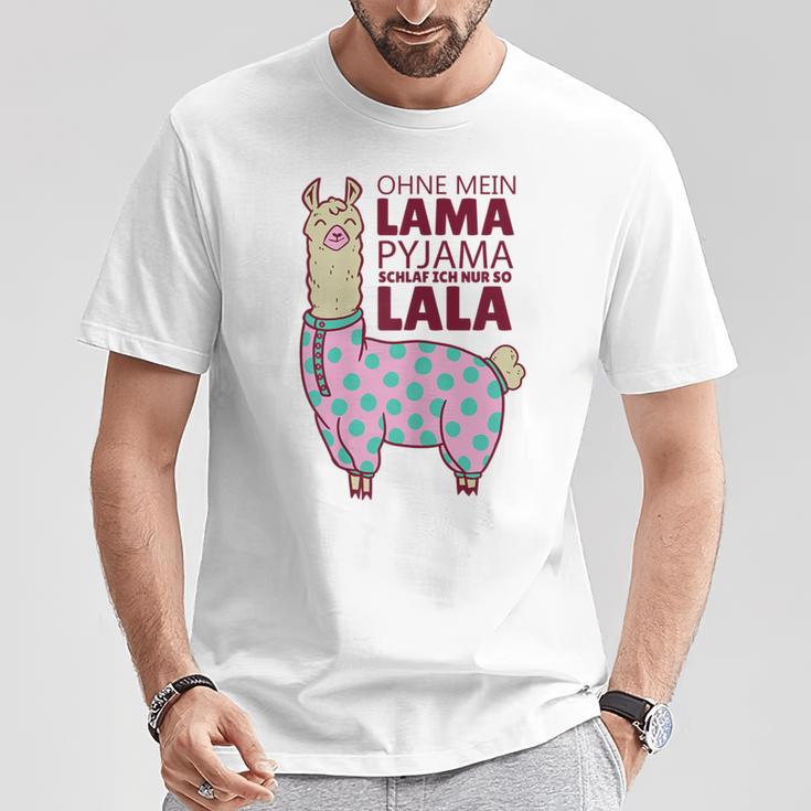 Lama Lama Pyjamas Alpaca Sleep T-Shirt Lustige Geschenke