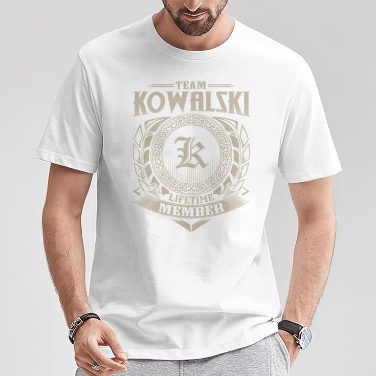 Team Kowalski Lifetime Member Last Name Kowalski Family T-Shirt Lustige Geschenke