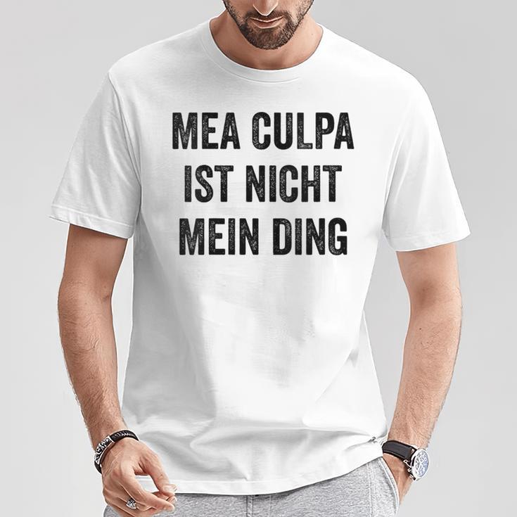 Women's Mea Culpa Ist Nicht Mein Ding Blue T-Shirt Lustige Geschenke