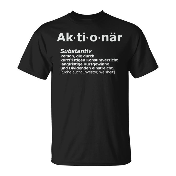 Aktionär Idea Etf Aktien Investor T-Shirt