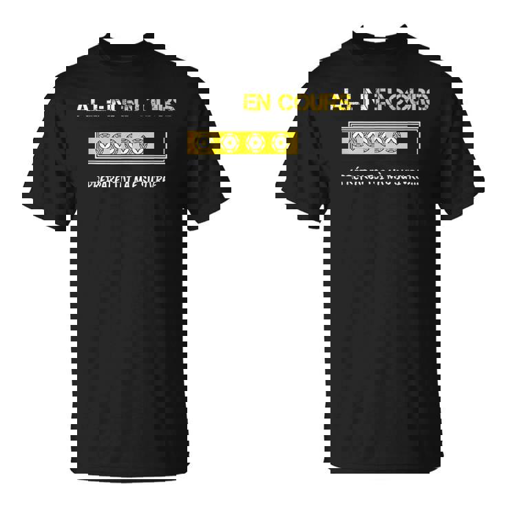 All-In En Cours Poker Humour Cadeau Poker Homme Tapis Jetons T-Shirt