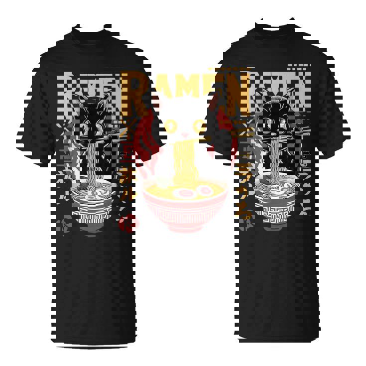 Cat Ramen Noodle Japanese Anime Manga Ramen Kawaii Cat T-Shirt