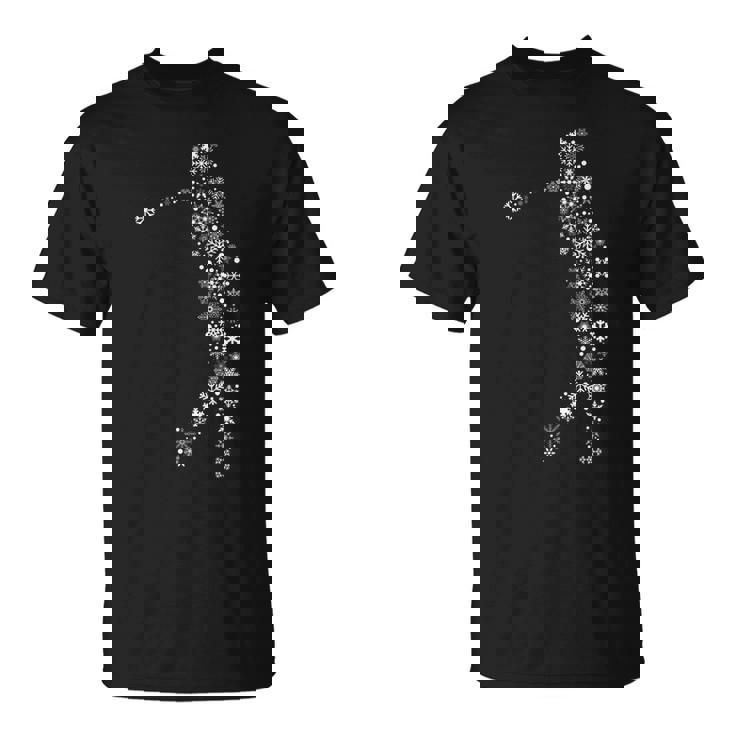 Christmas Golfer Golf Player Golfing Snowflake T-Shirt