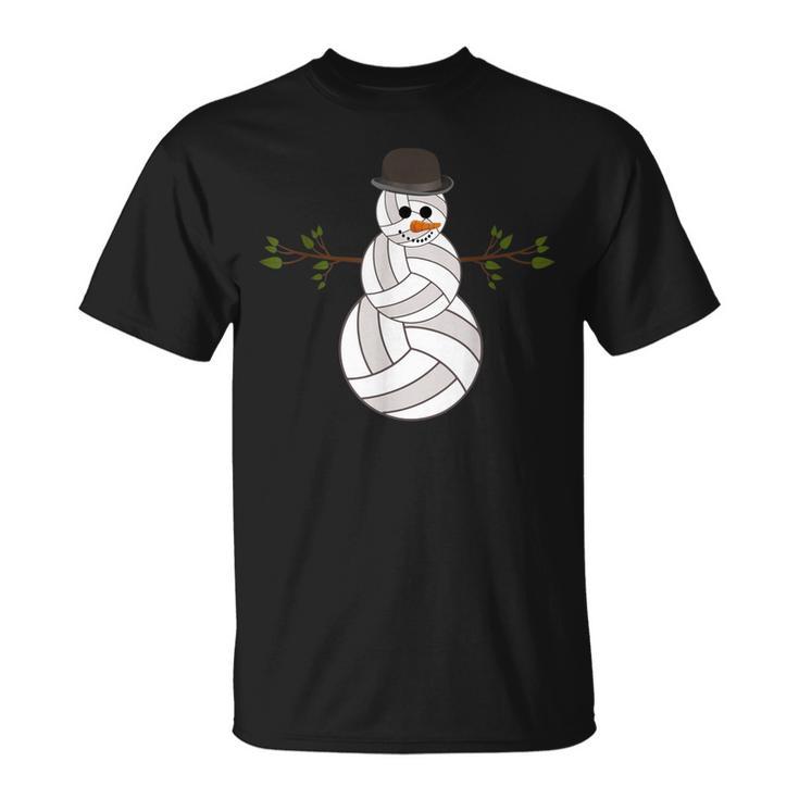 Christmas Volleyball Snowman Volleyball Christmas T-Shirt