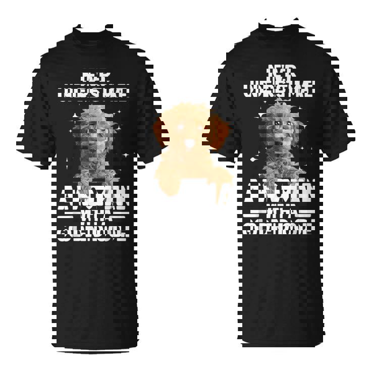 Never Underestimate An Old Woman With A Goldendoodle T-Shirt
