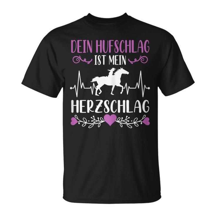 Dein Houfschlag Ist Mein Herzschlag Pferdede Girls' T-Shirt