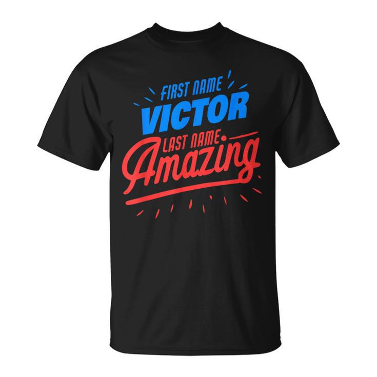 First Nameictor Surname Amazing ictor Saying T-Shirt