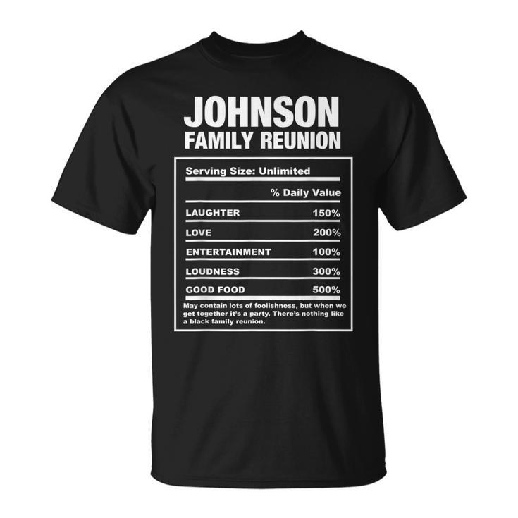 Johnson Familientreffen Nachname Afrikanischer Amerikanischer Nachname T-Shirt