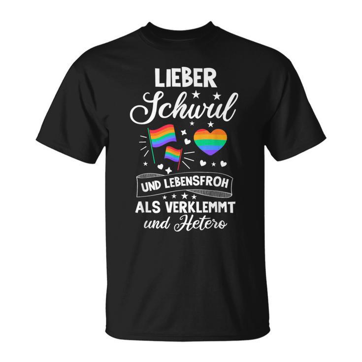 Lieber Schwul Und Lebensfroh Alserlemmund Und Hetero Pride S T-Shirt