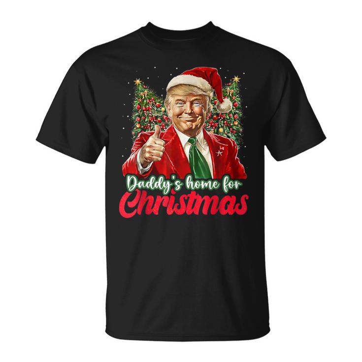 Papa Ist Zu Weihnachten Zu Hause Trump T-Shirt