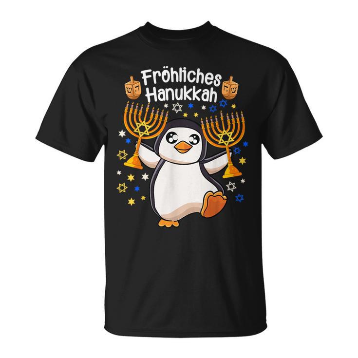 Penguin Hanukkah Menorah Happy Hanukkah T-Shirt