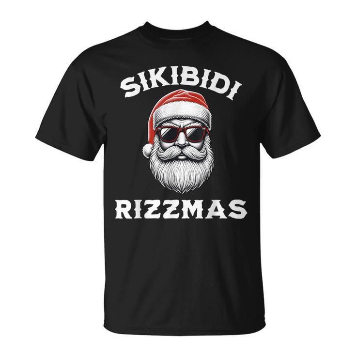 Skibidi Rizzmas Christmas Rizz Teen Boys Kids Men Santa T-shirt - Monsterry