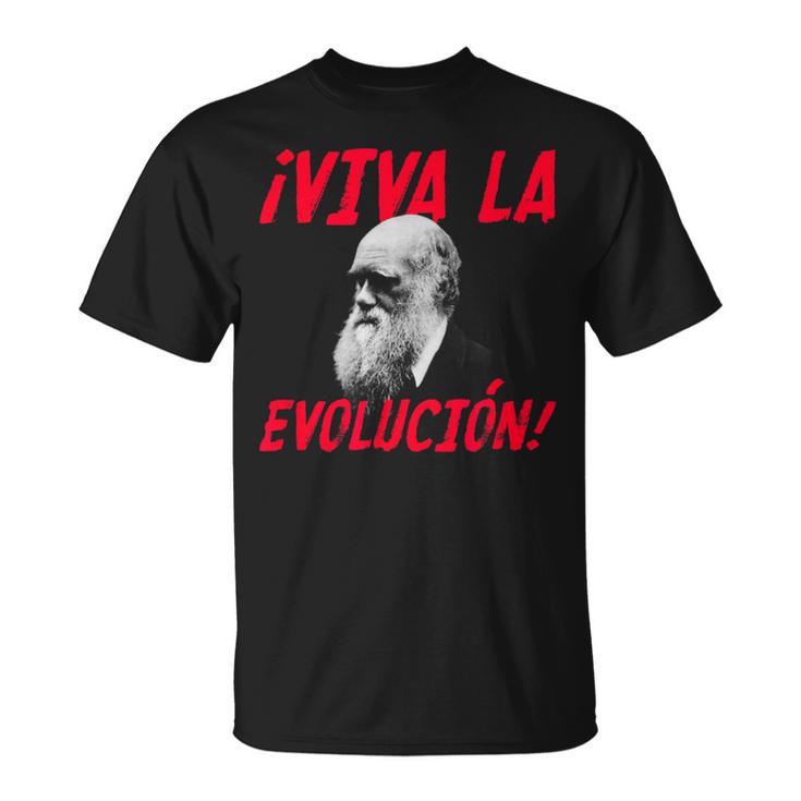 Viva La Evolución Charles Darwin Portrait Boys T-Shirt