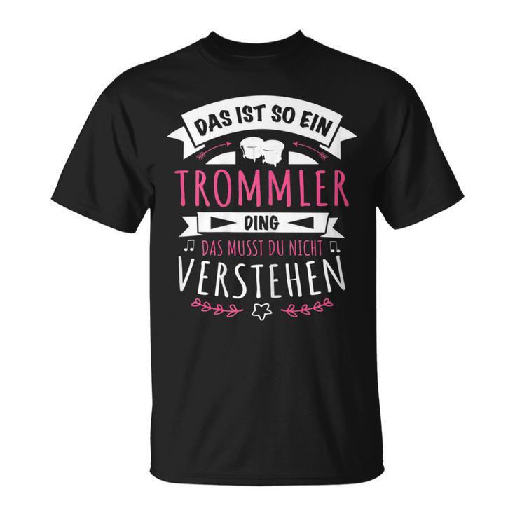 Women's Konga Drummler Musician Das Ist So Ein Trmmel Ding S T-Shirt