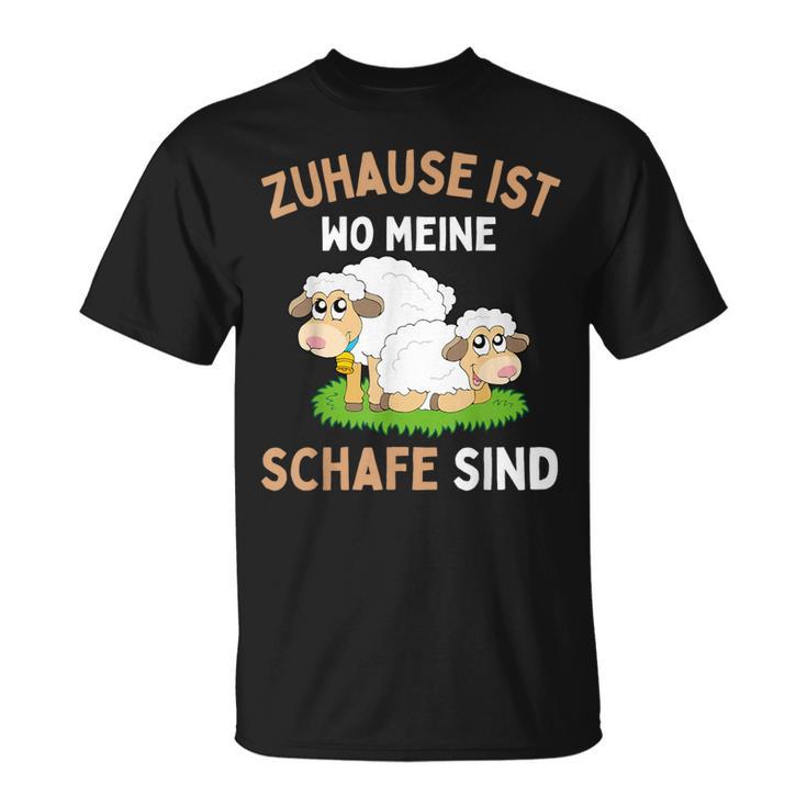 Zuhause Ist Wo Meine Schafe Sind T-Shirt