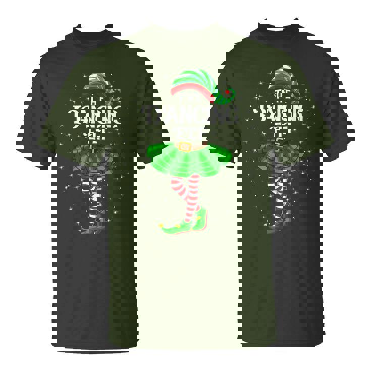 Dancing Elf Christmas Family Matching Girls Xmas Dance T-Shirt