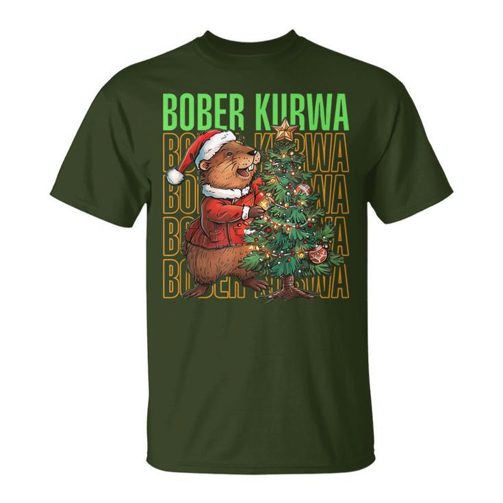 Polish Meme Christmas Bobr Kurwa Bober Bobr T-Shirt