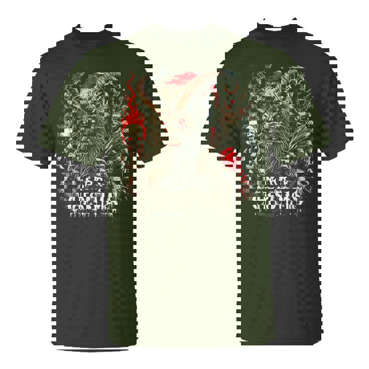 Goth Santa Claus Gothic For Krampus Ugly Christmas T-Shirt