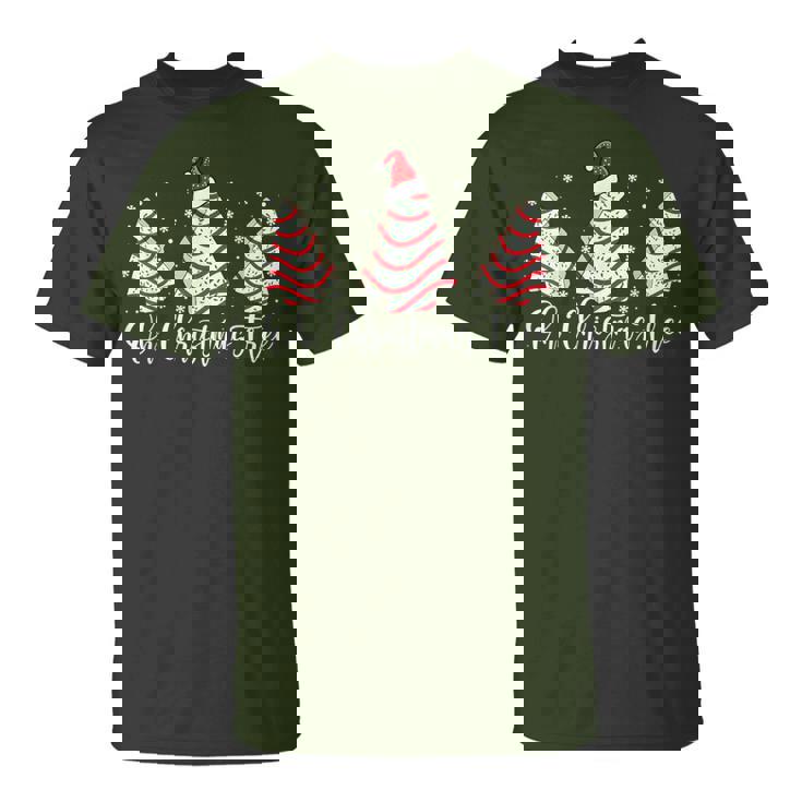 Groovy Oh Christmas Tree Xmas Lights Tree Cakes Debbie T-Shirt