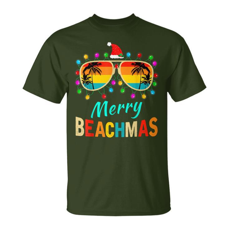 Made In Hawaii Men's Christmas Hawaiian Shirt - Beach Snowmen Print, 100% Cotton Poplin, Authentic Aloha Shirt