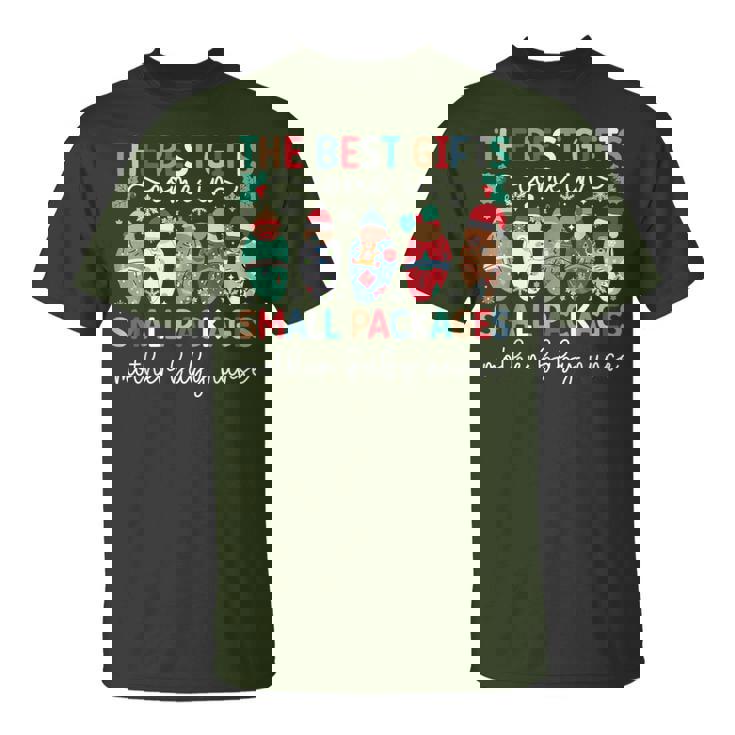 Small Packages Mother Baby Nurse Christmas Mom Baby Nurse T-Shirt