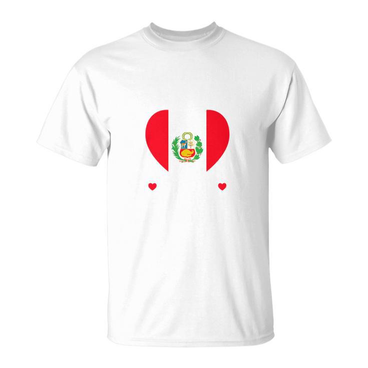 My Girlfriend Is Peruvian Girlfriend Peru Flag T-Shirt