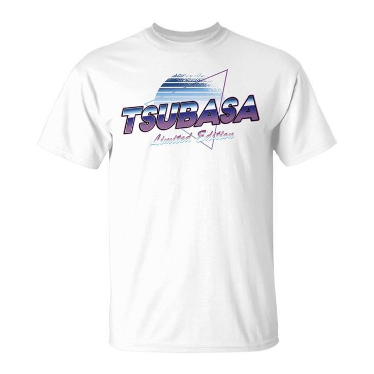 Tsubasa Namenshemd Ästhetischeaporwave 80Er 90Er Jahre Nachname T-Shirt