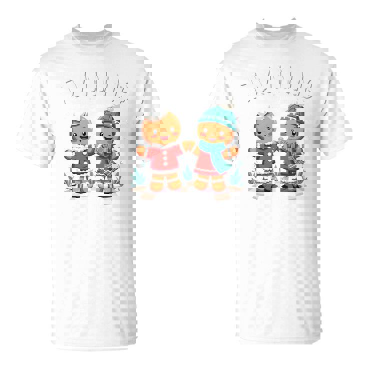 Twinning With My Bestie Christmas Gingerbread Best Friend T-Shirt