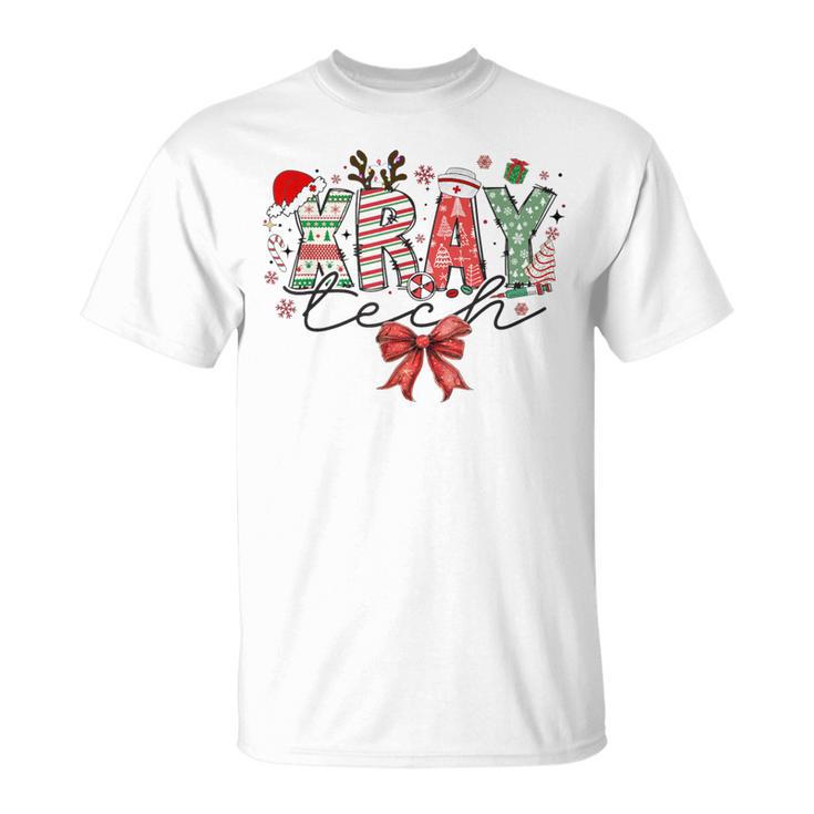 Xray Tech Christmas Coquette Bow Rad Tech Radiology T-Shirt