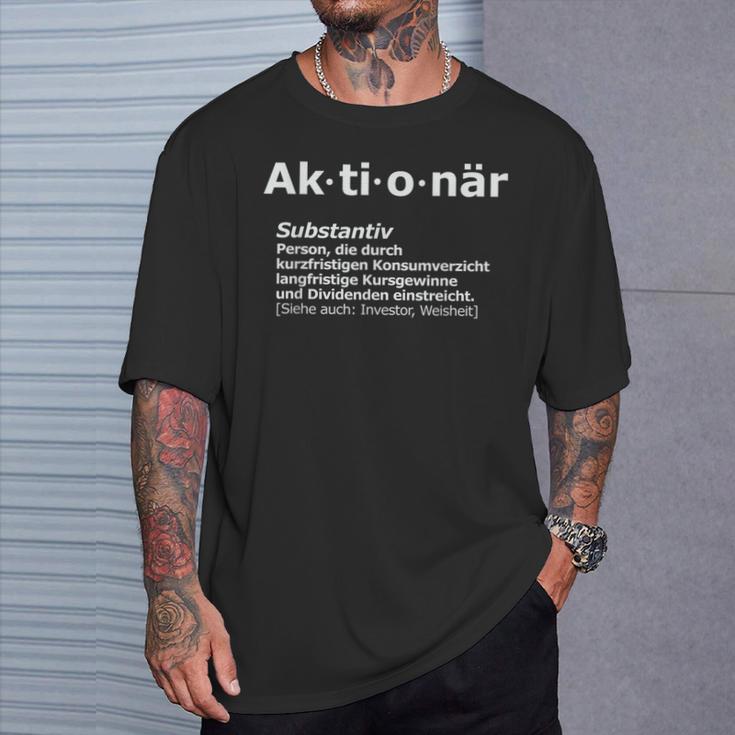 Aktionär Idea Etf Aktien Investor T-Shirt Geschenke für Ihn