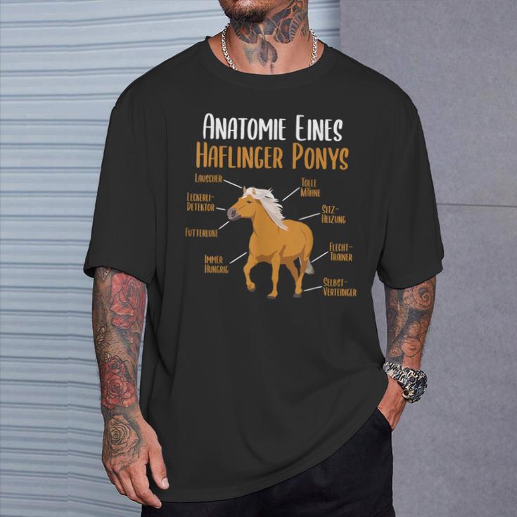 Anatomy Of A Haflinger Pony Haflinger Horse T-Shirt Geschenke für Ihn