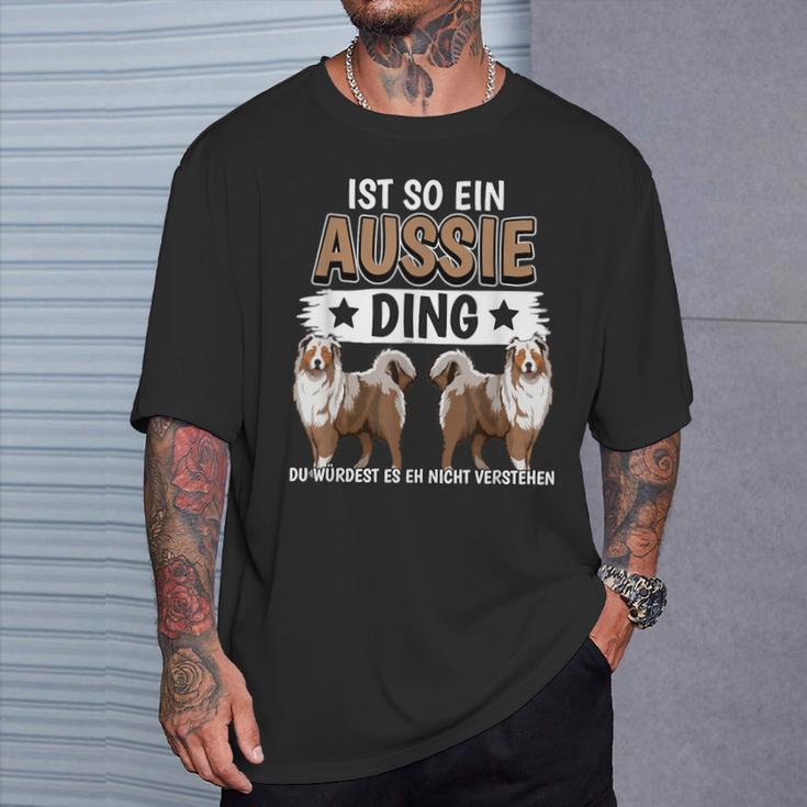 Aussie Ist So Ein Aussie Ding Australischer Schäferhund T-Shirt Geschenke für Ihn