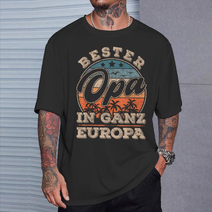 Bester Opa In Ganz Europa S T-Shirt Geschenke für Ihn