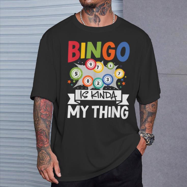 Bingo Ist Irgendwie Mein Ding Lustiges Glücksspiel T-Shirt Geschenke für Ihn