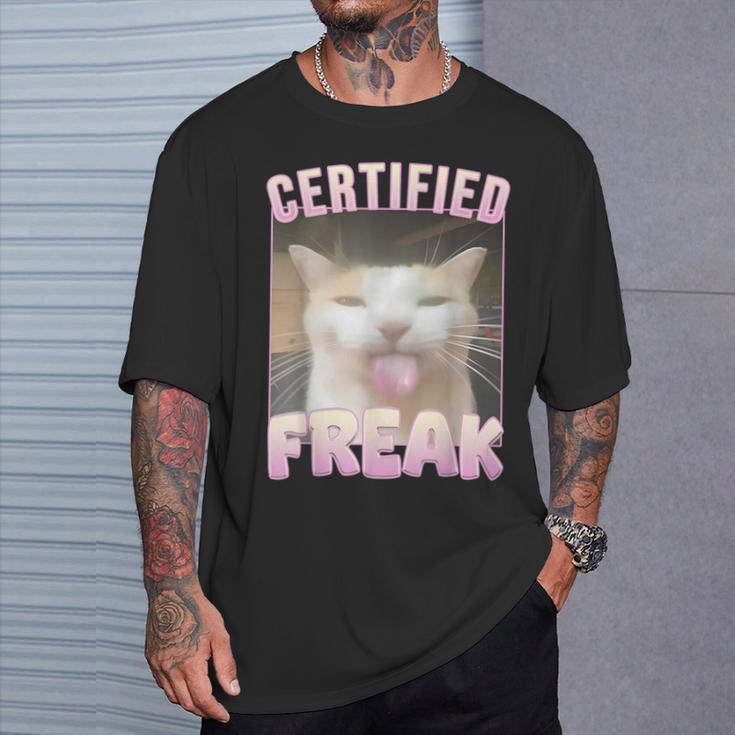 Cat Certified Freak T-Shirt Geschenke für Ihn