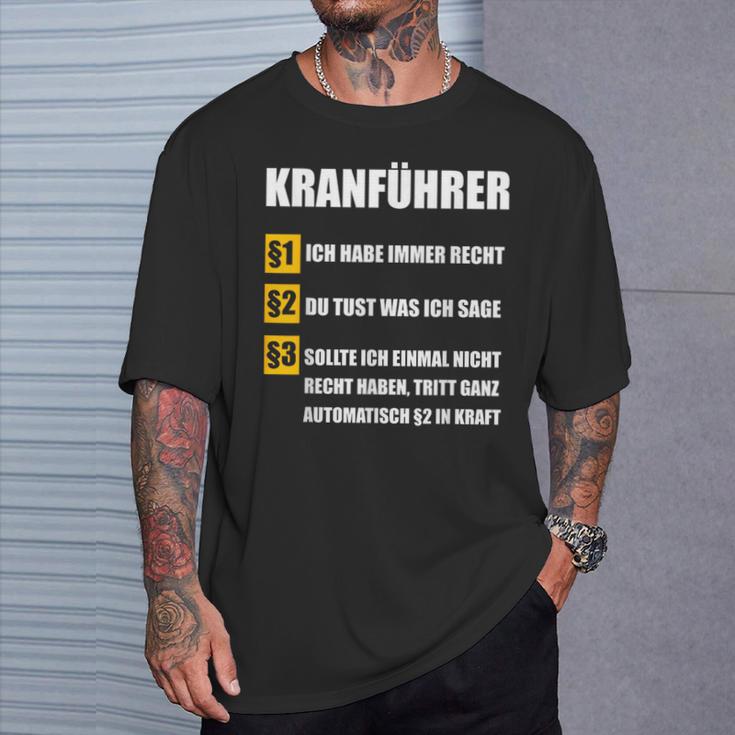 Crane Driver T-Shirt Geschenke für Ihn