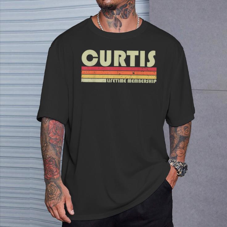 Curtis Nachname Lustiges Retrointage 80Er 90Er Geburtstag Wiedersehen T-Shirt Geschenke für Ihn