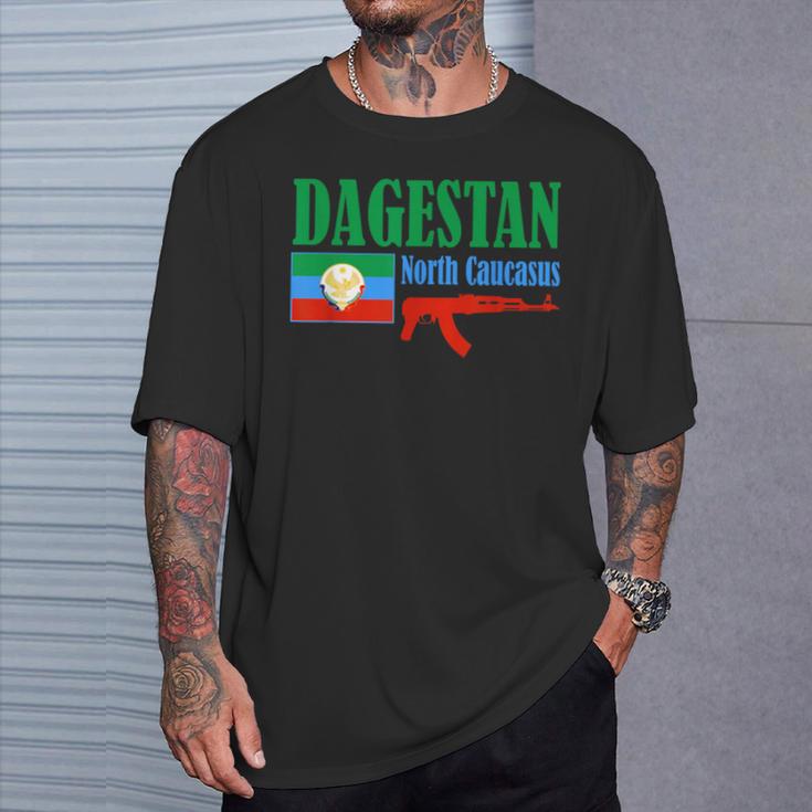 Dagestan Flag Stolzer Dagestani T-Shirt Geschenke für Ihn