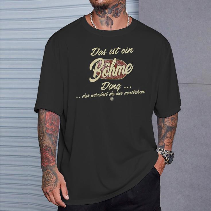 Damen Das Ist Ein Böhme Ding Lustiges Familie Böhme Mit-Ausschnitt T-Shirt Geschenke für Ihn