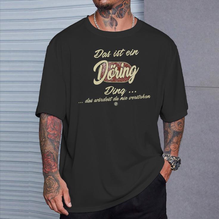 Damen Das Ist Ein Döring Ding Lustiges Familie Döring Mit-Ausschnitt T-Shirt Geschenke für Ihn