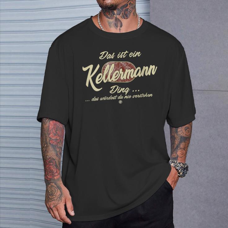 Damen Das Ist Ein Kellermann Ding Lustiges Familie Kellermann Mit-Ausschnitt T-Shirt Geschenke für Ihn