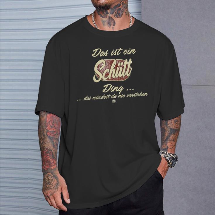 Damen Das Ist Ein Schütt Ding Lustiges Familie Schütt Mit-Ausschnitt T-Shirt Geschenke für Ihn