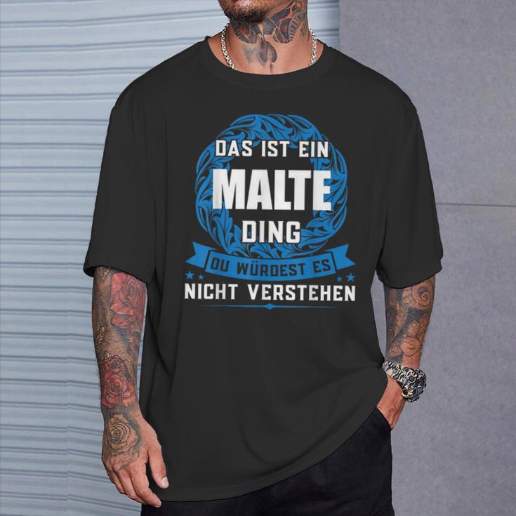 Das Ist Ein Malte Dingorname T-Shirt Geschenke für Ihn