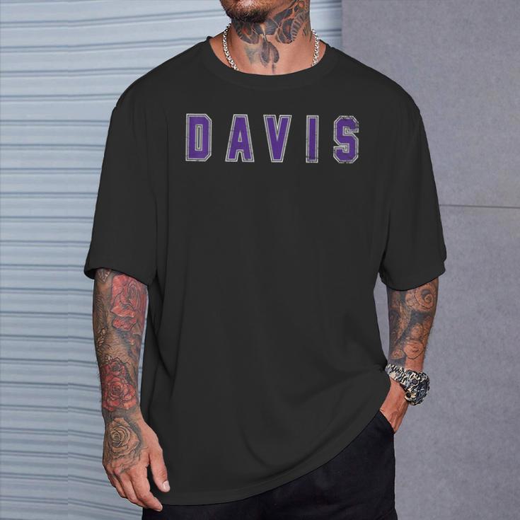 Distressed Davis Proud Family Surname Familia T-Shirt Geschenke für Ihn