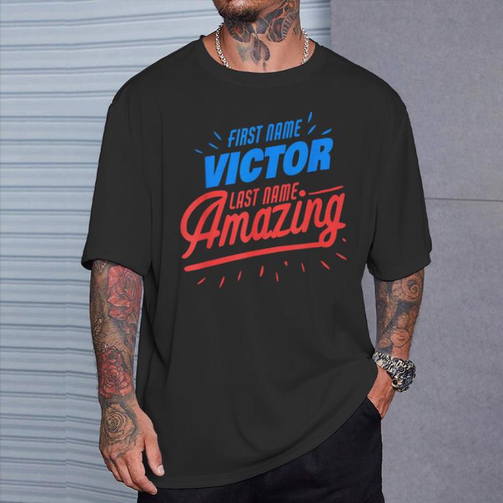 First Nameictor Surname Amazing ictor Saying T-Shirt Geschenke für Ihn