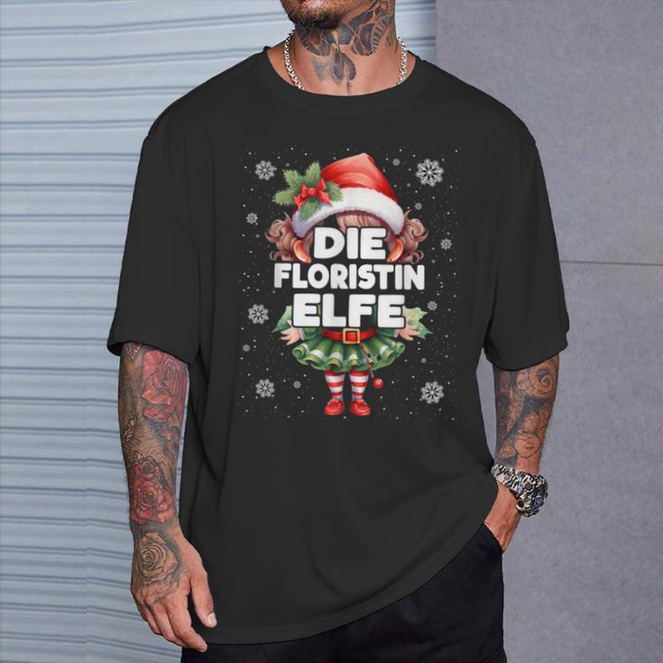 Floristin Elfe Weihnachten Elfen & Weihnachtselfen T-Shirt Geschenke für Ihn