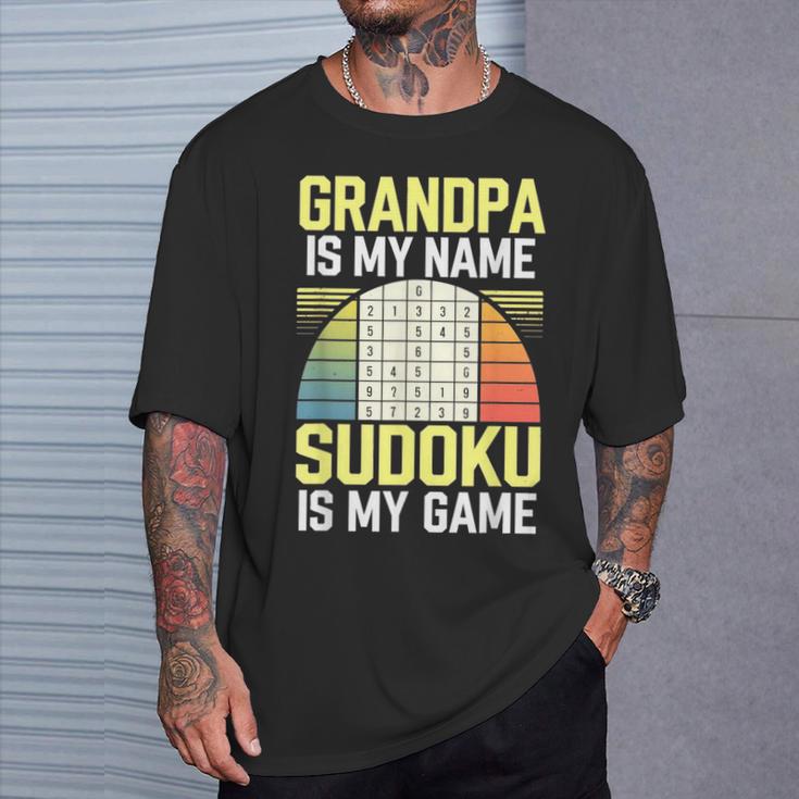 Grandpa Sudoku T-Shirt Geschenke für Ihn