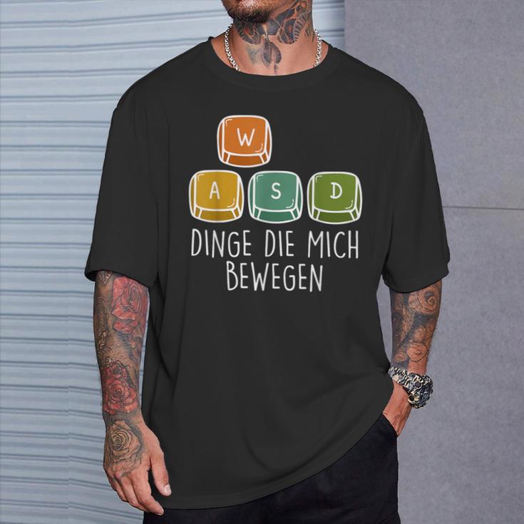 Gamer Dinge Die Mich Bewegen Game Consoleideo Game T-Shirt Geschenke für Ihn