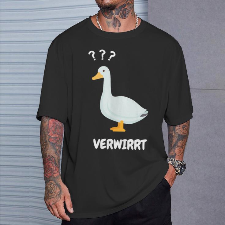 Ganserwirrt Lustiges Gänse Goose Meme Wortspiel T-Shirt Geschenke für Ihn