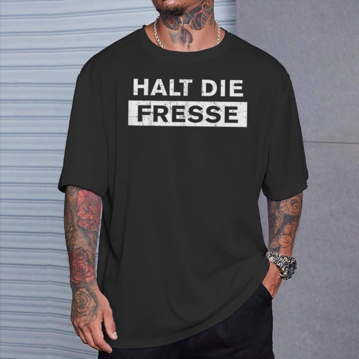 Halt Die Fresse Schnauze Maul T-Shirt Geschenke für Ihn